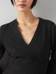LK Bennett Sky Lenzing™ Ecovero™ Viscose Blend Crepe Dress - Image 3 of 3
