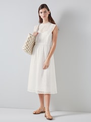 Lk Bennett Laila Sommerkleid mit Lochstickerei - Bild 1 von 4