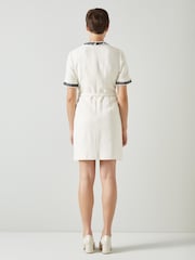 LK Bennett Cream Charlie Italian Cotton Blend Tweed Dress - Image 2 of 3