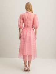 LK Bennett Cream Maddie Silk Organza Dress - Image 2 of 4