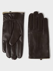 Marrón - Osprey London The Ralph Leather Winter Gloves - Imagen 1 de 4