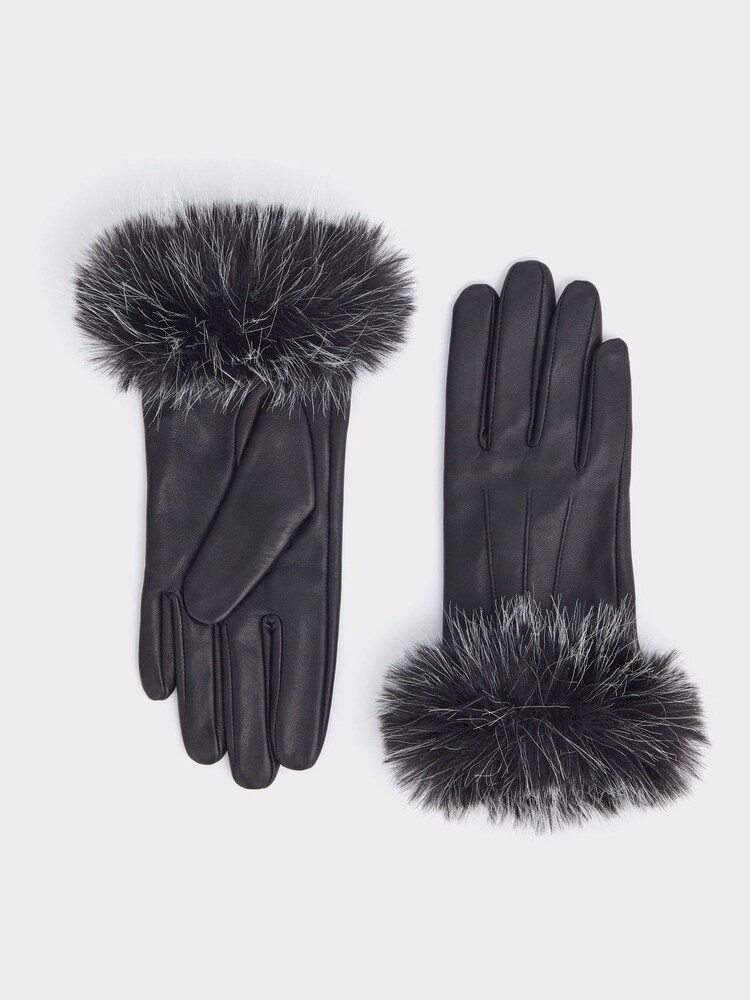 Luz negra - Osprey London The Penny Winter Leather Gloves - Imagem 2 de 4
