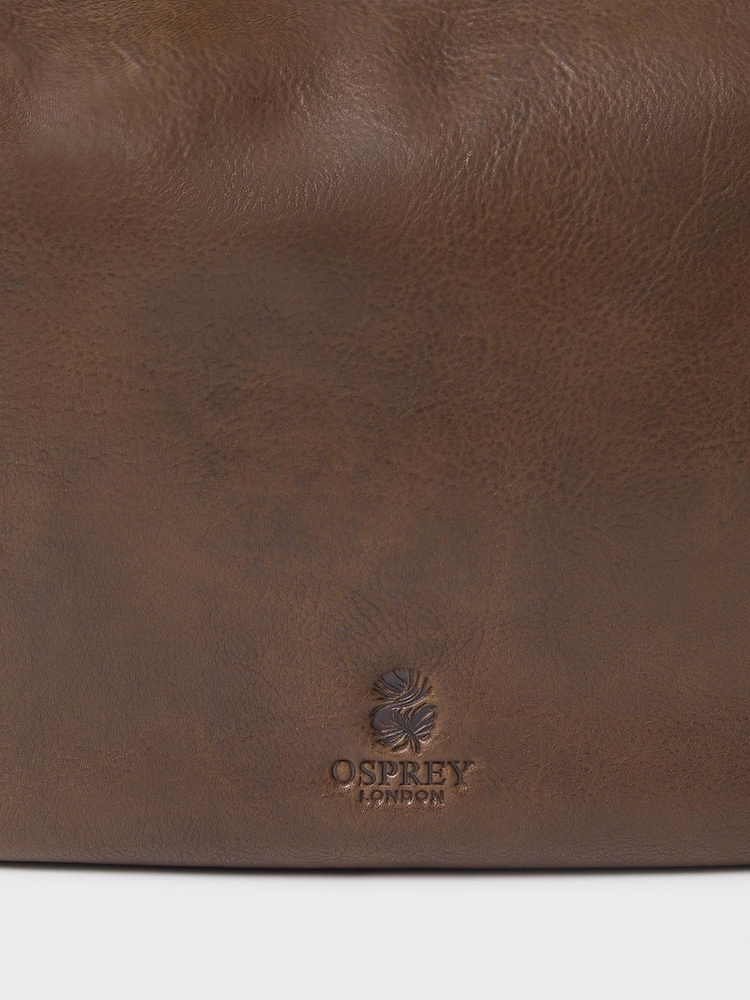 Osprey London The Burleigh Leather Hobo Brown Bag - Image 5 of 5