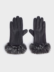 Preto - Osprey London The Penny Winter Leather Gloves - Imagem 2 de 4