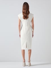 LK Bennett Mia Lenzing™ Ecovero™ Viscose Blend Dress - Image 3 of 4