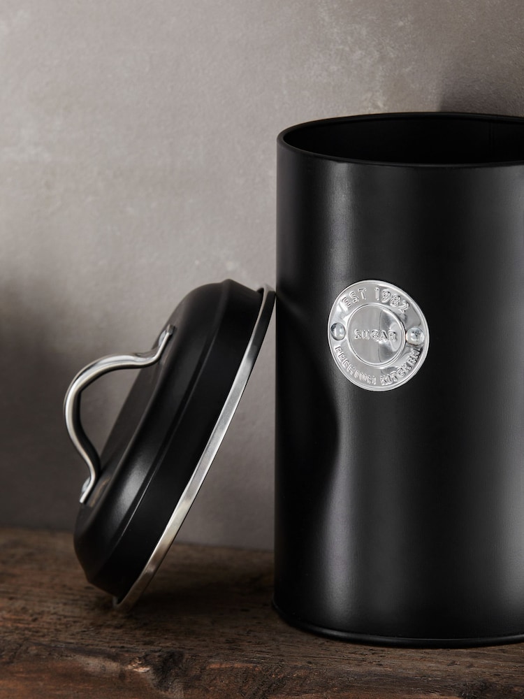 Set of 3 Black Badge Storage Jars - Image 2 of 3