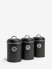 Set of 3 Black Badge Storage Jars - Image 3 of 3