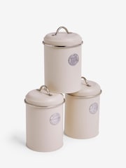 Set of 3 Cream Badge Storage Jars - Image 4 of 4