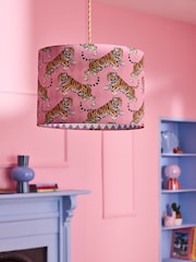 Eleanor Bowmer Pink Tiger Print Easy Fit Lampshade - Image 1 of 4