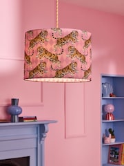 Eleanor Bowmer Pink Tiger Print Easy Fit Lampshade - Image 2 of 4