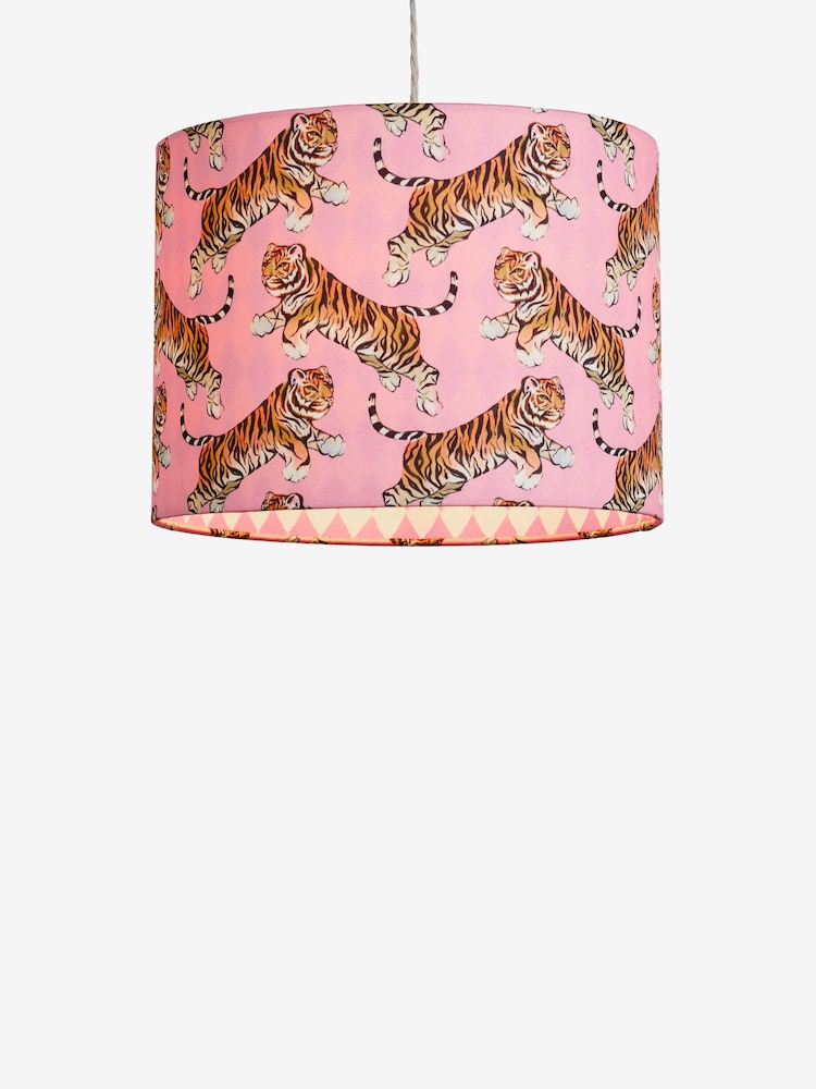 Eleanor Bowmer Pink Tiger Print Easy Fit Lampshade - Image 4 of 4