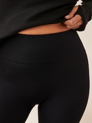 Noir - Taille haute Leggings 2 Pack - Image 6 de 8
