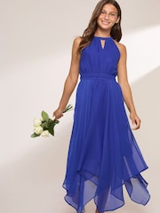Kobaltblau - Lipsy Festliches Neckholder-Kleid mit Hanky-Saum (5-16 Jahre) - Bild 1 von 6