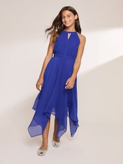 Kobaltblau - Lipsy Festliches Neckholder-Kleid mit Hanky-Saum (5-16 Jahre) - Bild 2 von 6