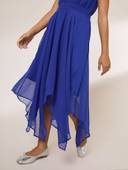 Kobaltblau - Lipsy Festliches Neckholder-Kleid mit Hanky-Saum (5-16 Jahre) - Bild 3 von 6