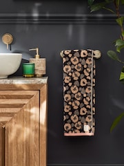 Brown Leopard Animal Pattern 100% Cotton Towel - Image 3 of 3