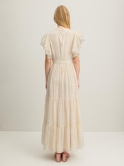 LK Bennett Cream Silk Rich Maxi Dress - Image 3 of 5