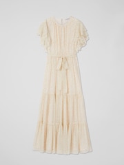 LK Bennett Cream Silk Rich Maxi Dress - Image 5 of 5