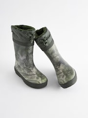 Khaki Camo Cuff Wellies - Image 1 of 5