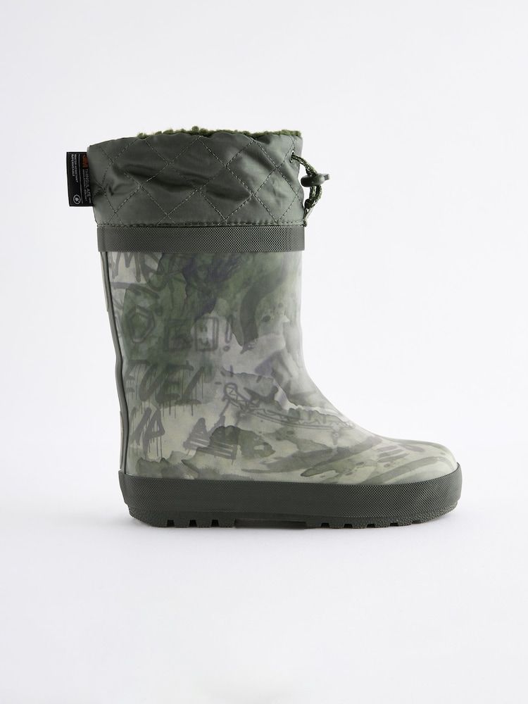 Khaki Camo Cuff Wellies - Image 2 of 5