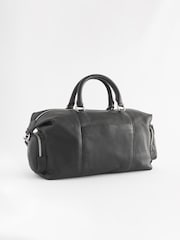 Black Leather Pocket Zip Bag - Image 7 of 13