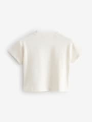Cream Bunny Short Sleeve 100% Cotton T-Shirt (3mths-7yrs) - Image 2 of 3
