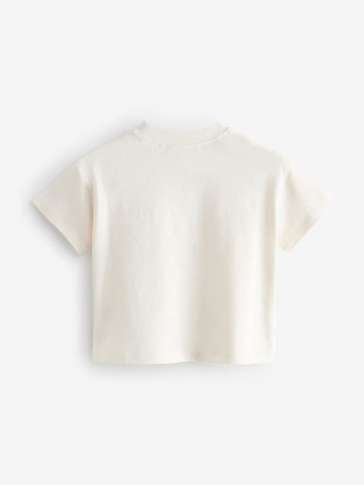 Cream Bunny Short Sleeve 100% Cotton T-Shirt (3mths-7yrs) - Image 2 of 3
