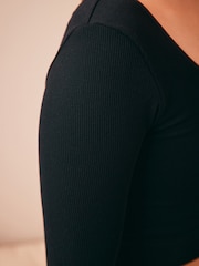 Black Seam-Free Top and Leggings Set (7-16yrs) - Image 5 of 8