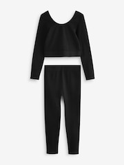Black Seam-Free Top and Leggings Set (7-16yrs) - Image 7 of 8