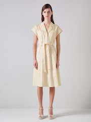 LK Bennett Ivy Cotton Utility-Style Shirt Dress - Image 1 of 3