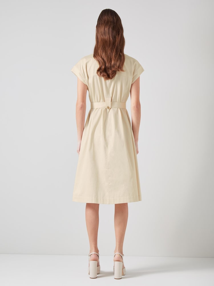 LK Bennett Ivy Cotton Utility-Style Shirt Dress - Image 2 of 3