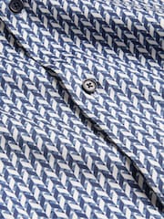Ted Baker Blue Lacesho Short Sleeve Geo Printed Shirt - Image 5 of 5
