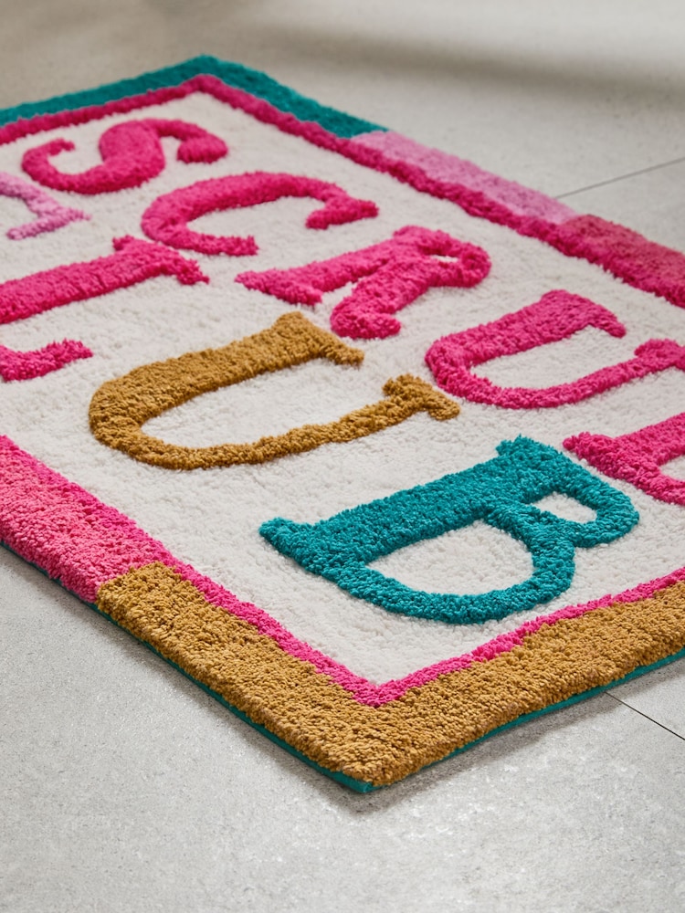 Jasny dywanik łazienkowy Soak Club z napisem, w 100% z bawełny - Obraz 2 z 3 Jasny dywanik łazienkowy Soak Club z napisem, w 100% z bawełny - Obraz 2 z 3