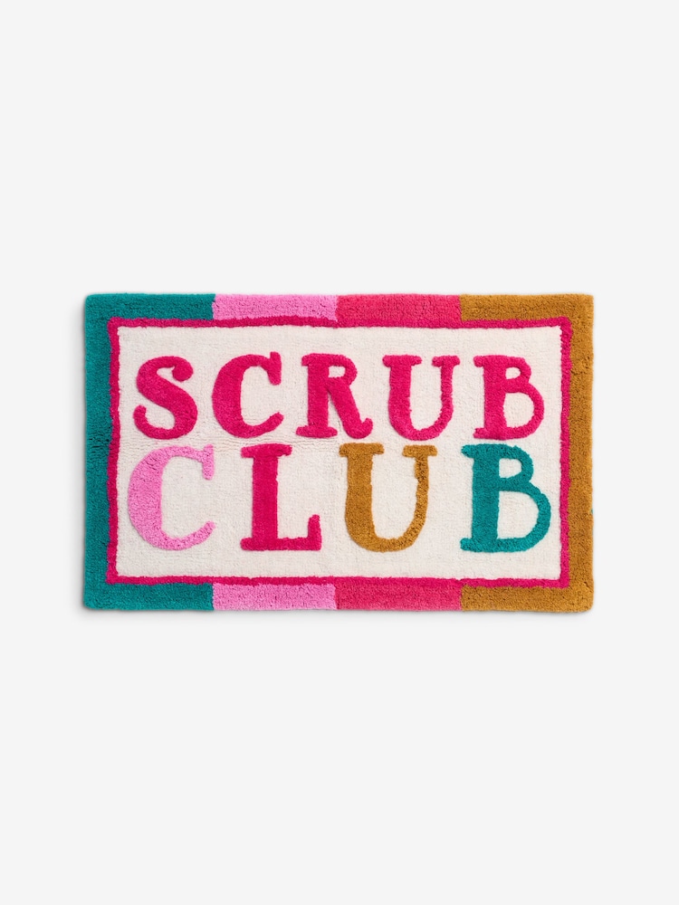 Jasny dywanik łazienkowy Soak Club z napisem, w 100% z bawełny - Obraz 3 z 3 Jasny dywanik łazienkowy Soak Club z napisem, w 100% z bawełny - Obraz 3 z 3