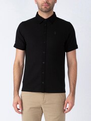 Luke 1977 Larry Textured Black Polo Shirt - Image 1 of 7