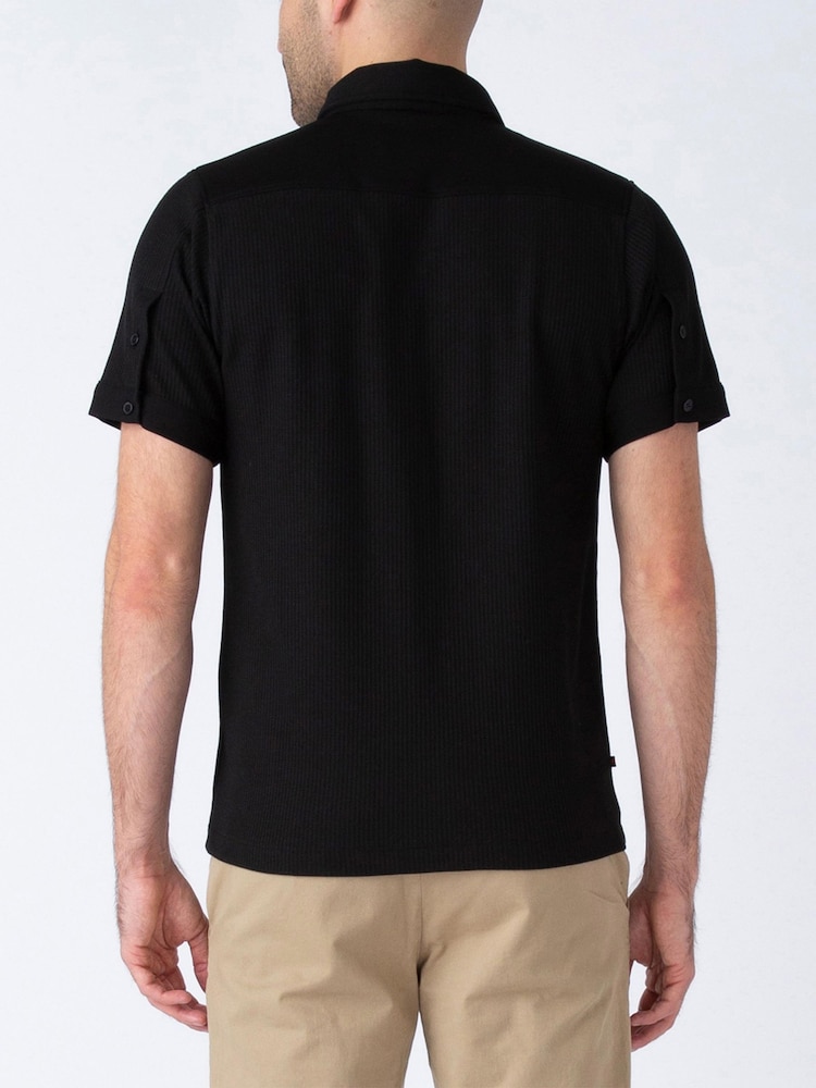 Luke 1977 Larry Textured Black Polo Shirt - Image 2 of 7