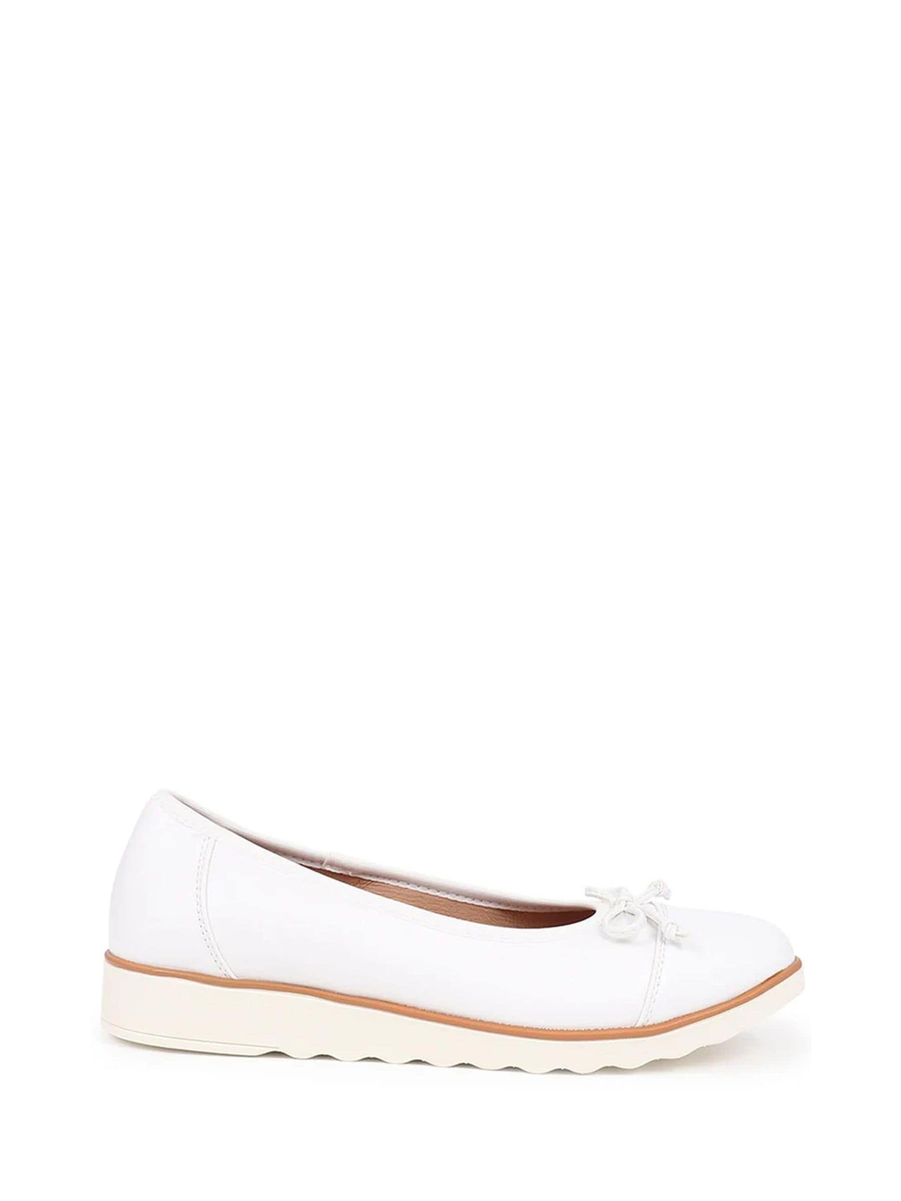 Pavers Women's Lightweight Ballet Pumps - Brk34011 / 320 508 - White Textile Size 8 - Image 2