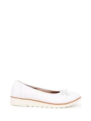 Pavers White Lightweight Ballet Pumps - Image 1 of 4