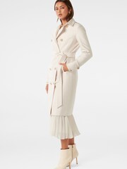 Forever New Cream Bianca Long Trench Coat - Image 4 of 5