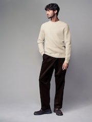 Ecru Cable Crew Neck Jumper - Image 2 of 3