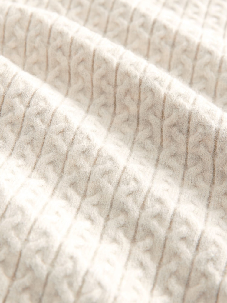 Ecru Texture Regular Fit Soft Touch Premium Knitted Crew Jumper - Image 7 of 7 Ecru Texture Regular Fit Soft Touch Premium Knitted Crew Jumper - Image 7 of 7