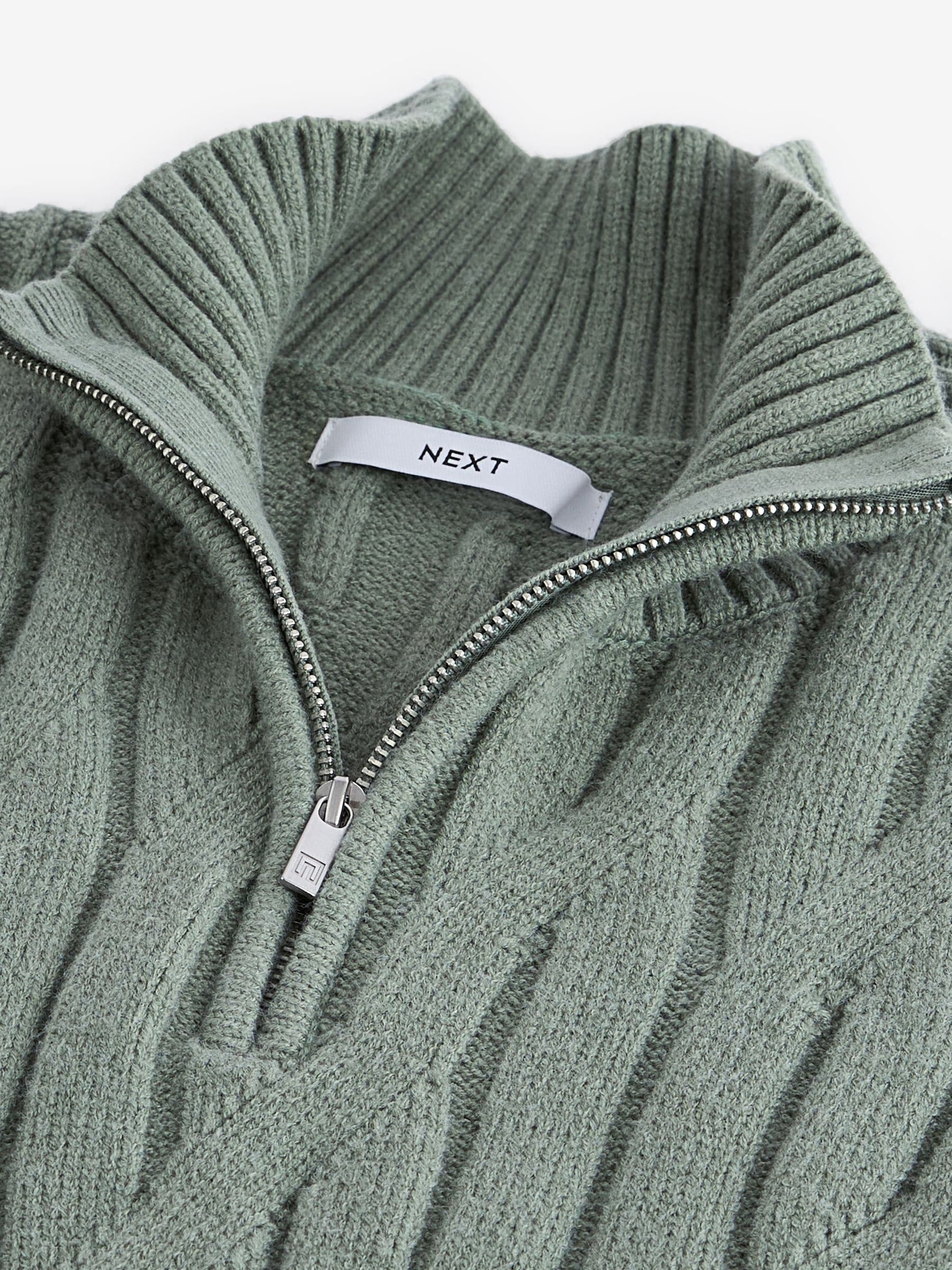 Buy Sage Green Regular Fit Textured Stitch Jumper with Wool from Next  Luxembourg