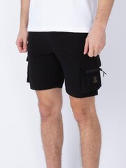 Luke 1977 Optimize Black Woven Shorts - Image 3 of 8