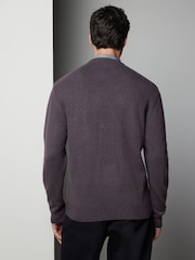 Mushroom Brown Crew Neck Regular Mock Shirt Jumper - Image 3 of 7