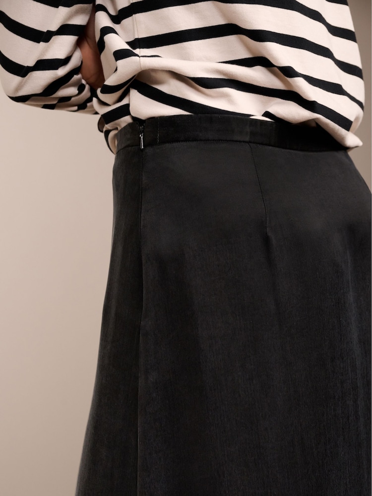 Baukjen Rahena Recycled Cupro Black Skirt - Image 4 of 4