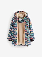 Cath Kidston Navy Blue Waterproof Borg Lined Parka (3mths-7yrs) - Image 2 of 5