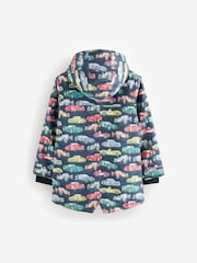 Cath Kidston Navy Blue Waterproof Borg Lined Parka (3mths-7yrs) - Image 3 of 5