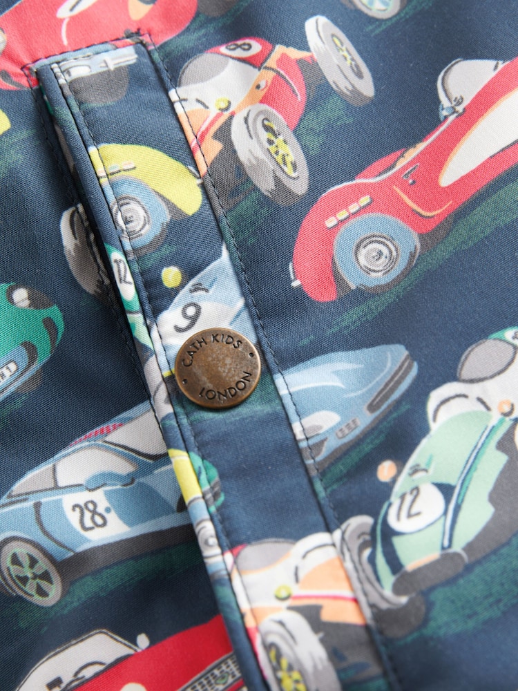 Cath Kidston Navy Blue Waterproof Borg Lined Parka (3mths-7yrs) - Image 5 of 5