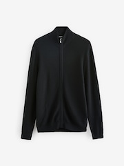 črna - v standardnem krogu Teksturiran pulover s TENCEL-om™ - Slika 7 iz 9