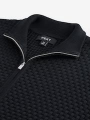 črna - v standardnem krogu Teksturiran pulover s TENCEL-om™ - Slika 9 iz 9